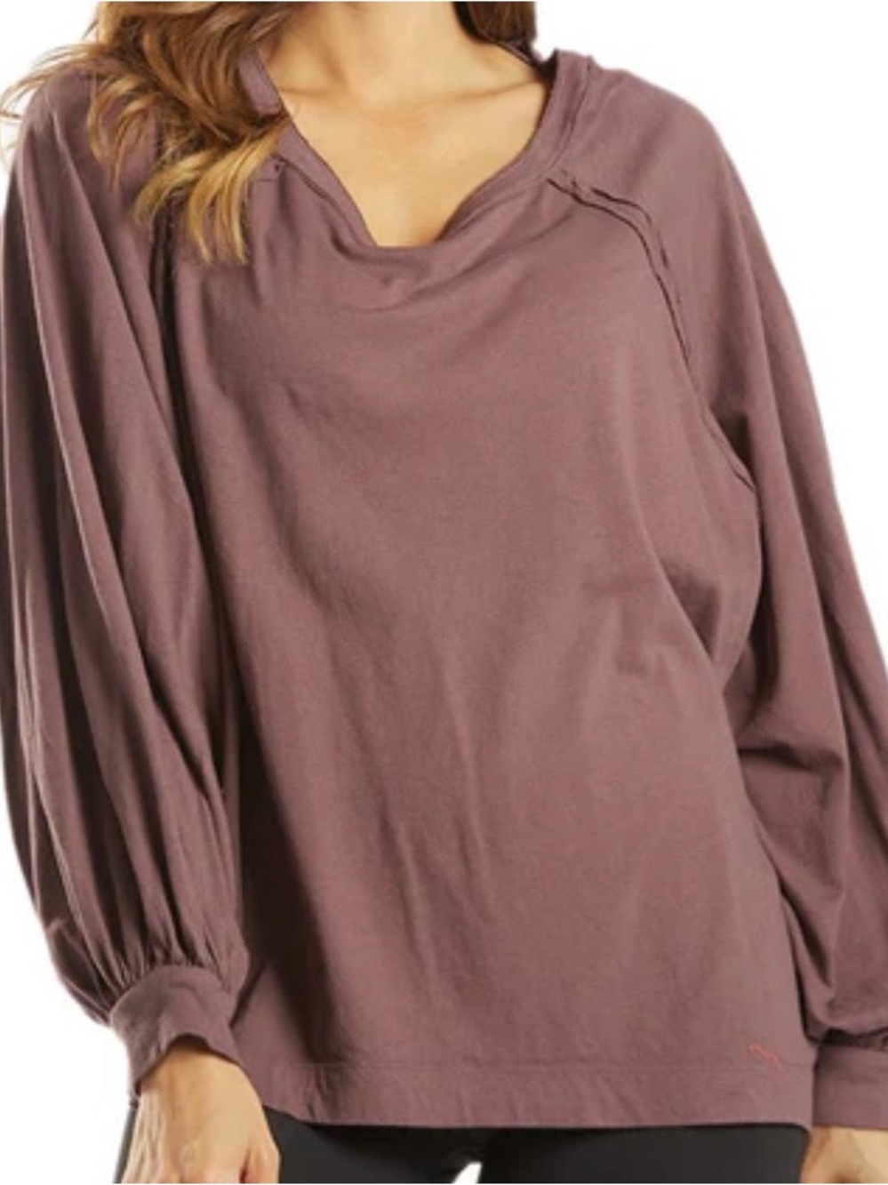 Free people movement Women's Oversized Balloon-Sleeve shirt - Picture 2 of 4